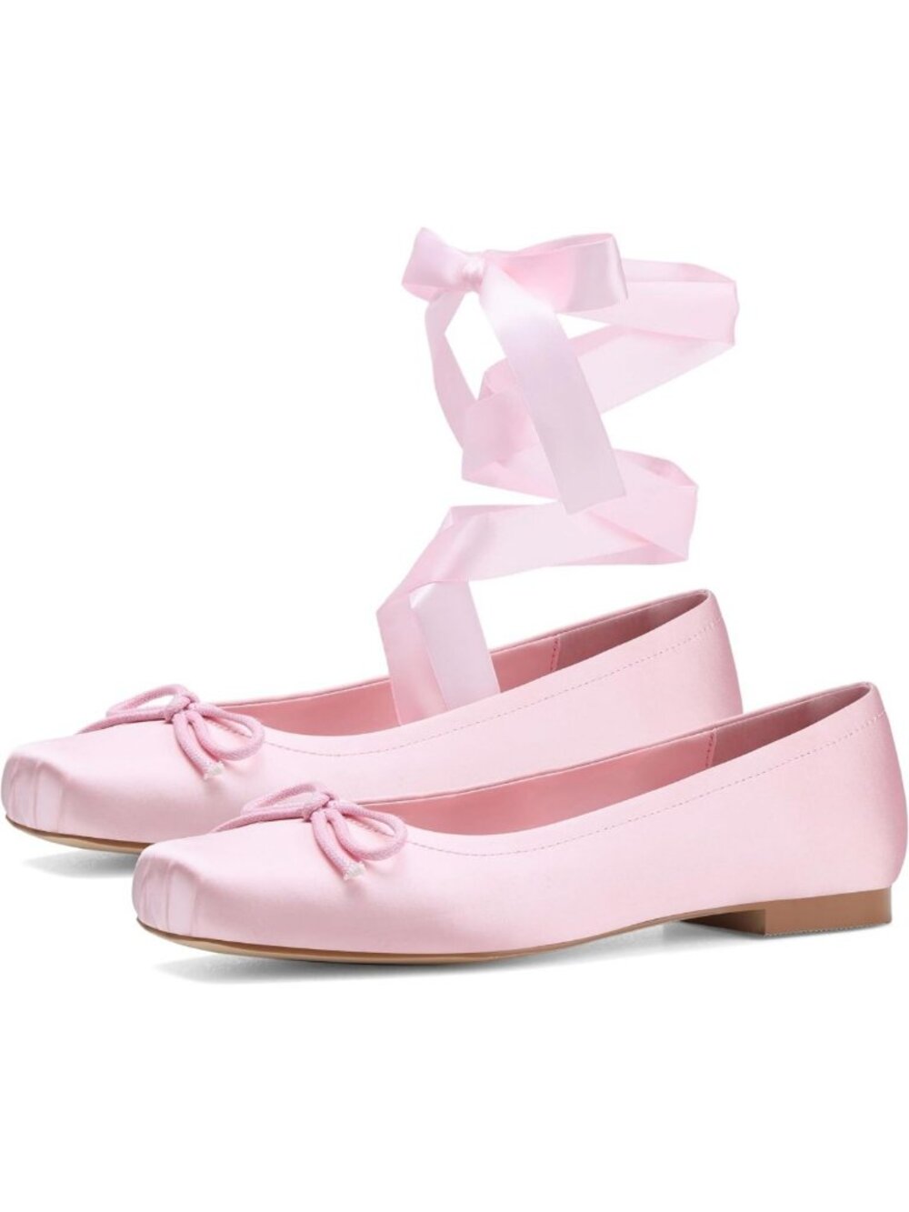 Stylish Women's Ballet Flats with Detachable Ribbon - Versatile 2-in-1 Design